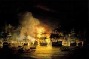 Thomas Luny Bombardment of Algiers Sweden oil painting artist